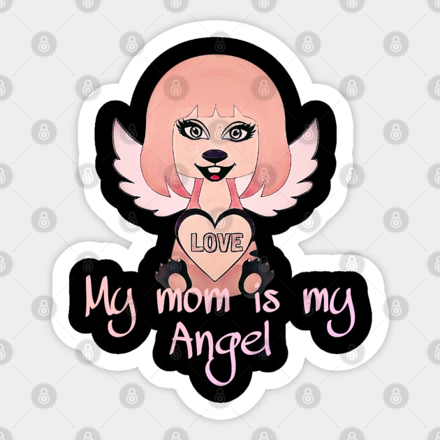 my mom is my angel Sticker by crearty art